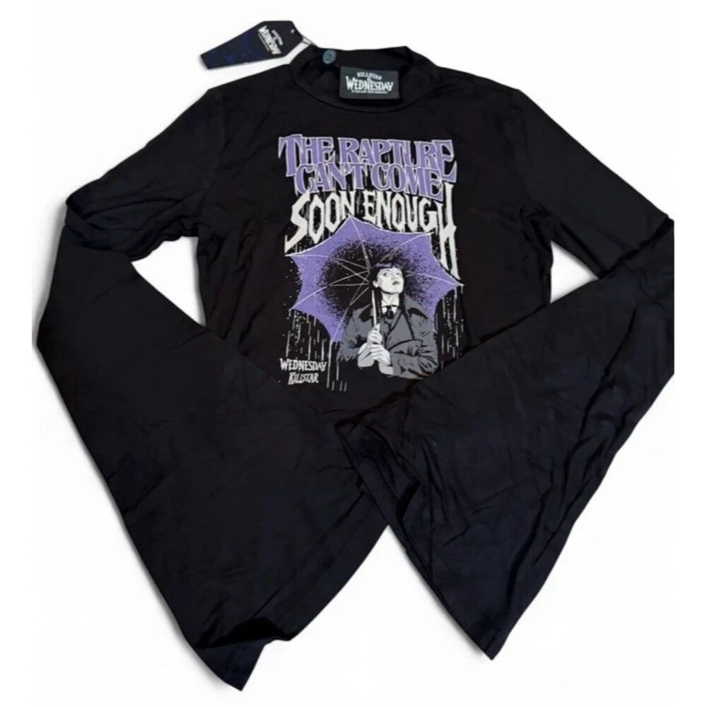 Killstar Flared Sleeve Crop